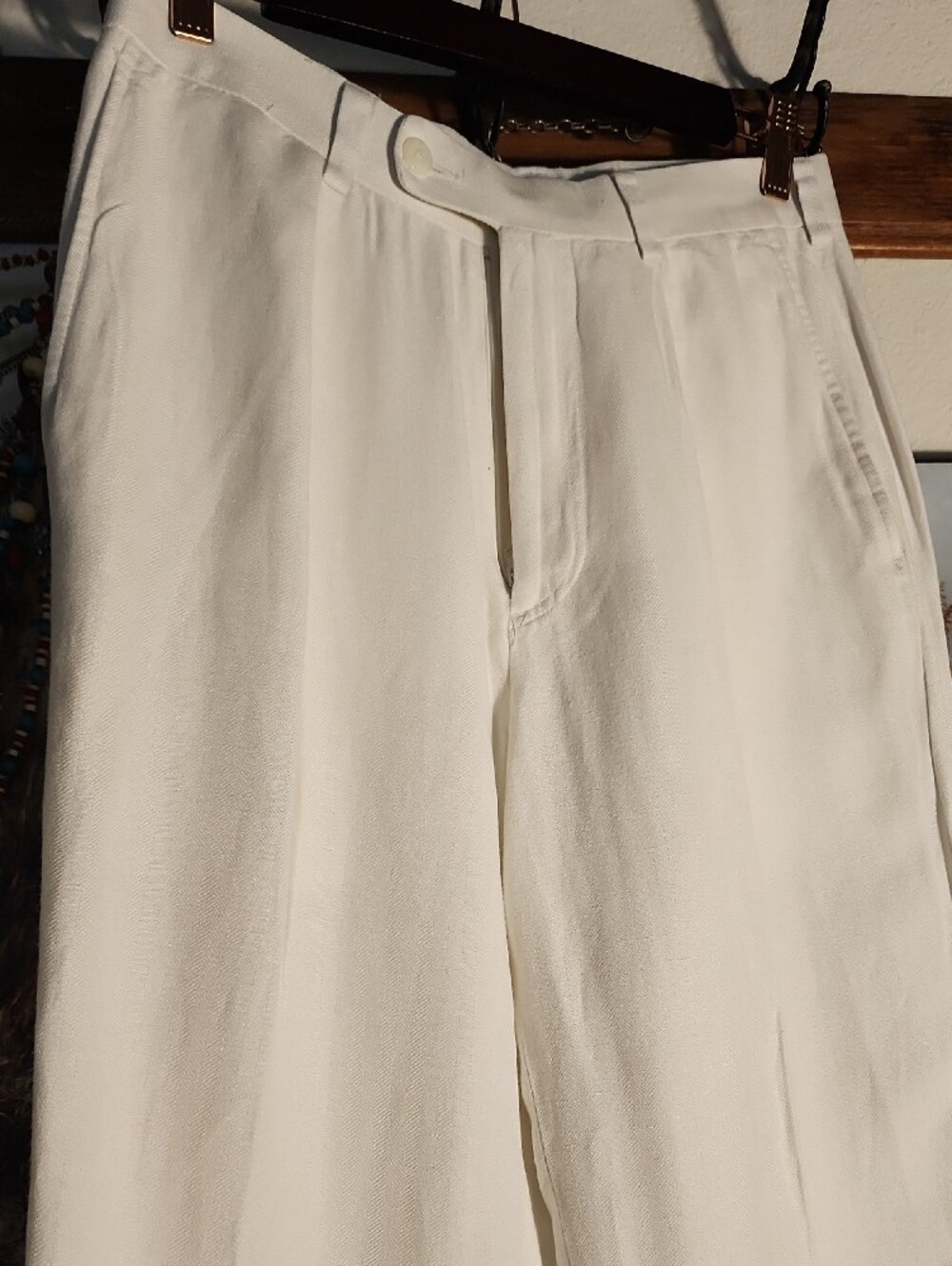 Cubavera White Linen Blend Chinos - Picture 3 of 11